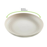 HUSKLY Reusable plate beige husk composite D: 9.8in H: 1.5in - 6 pcs HUSKLY Reusable plate beige husk composite D: 9.8in H: 1.5in - 6 pcs